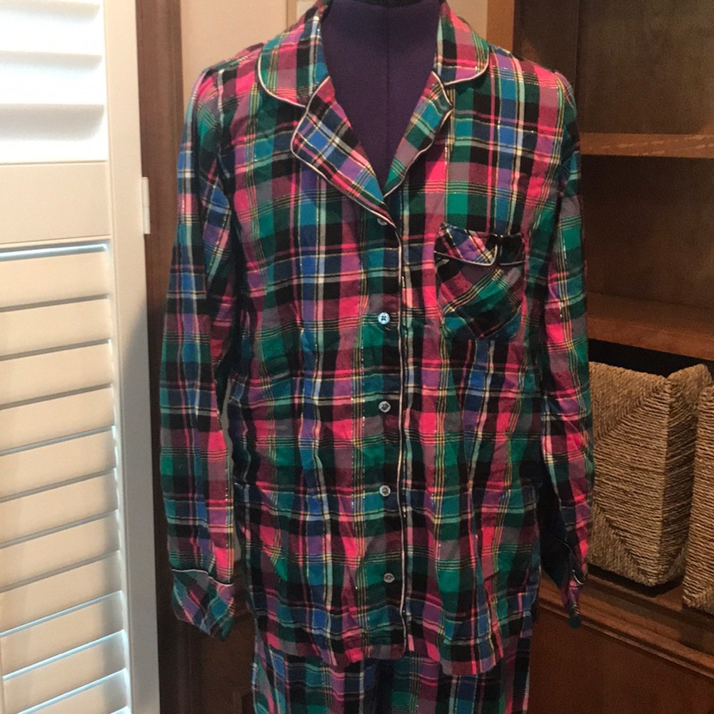 Victoria Secret Tartan Pajama Set-Medium